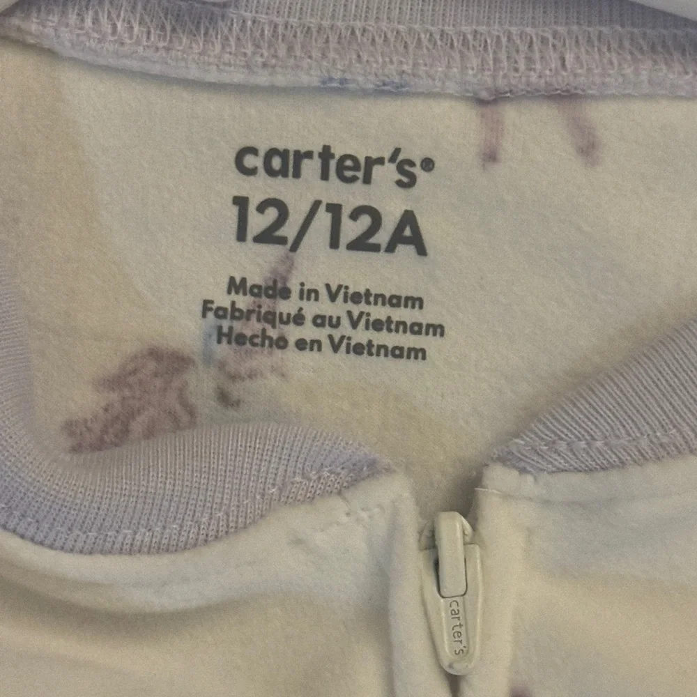 Carter’s size 12 Unicorn Print Kids One Piece Pajama